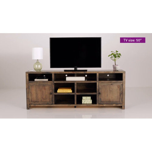 Greyleigh™ Columbia 84" No Assembly Required Barnwood Finish TV Stand